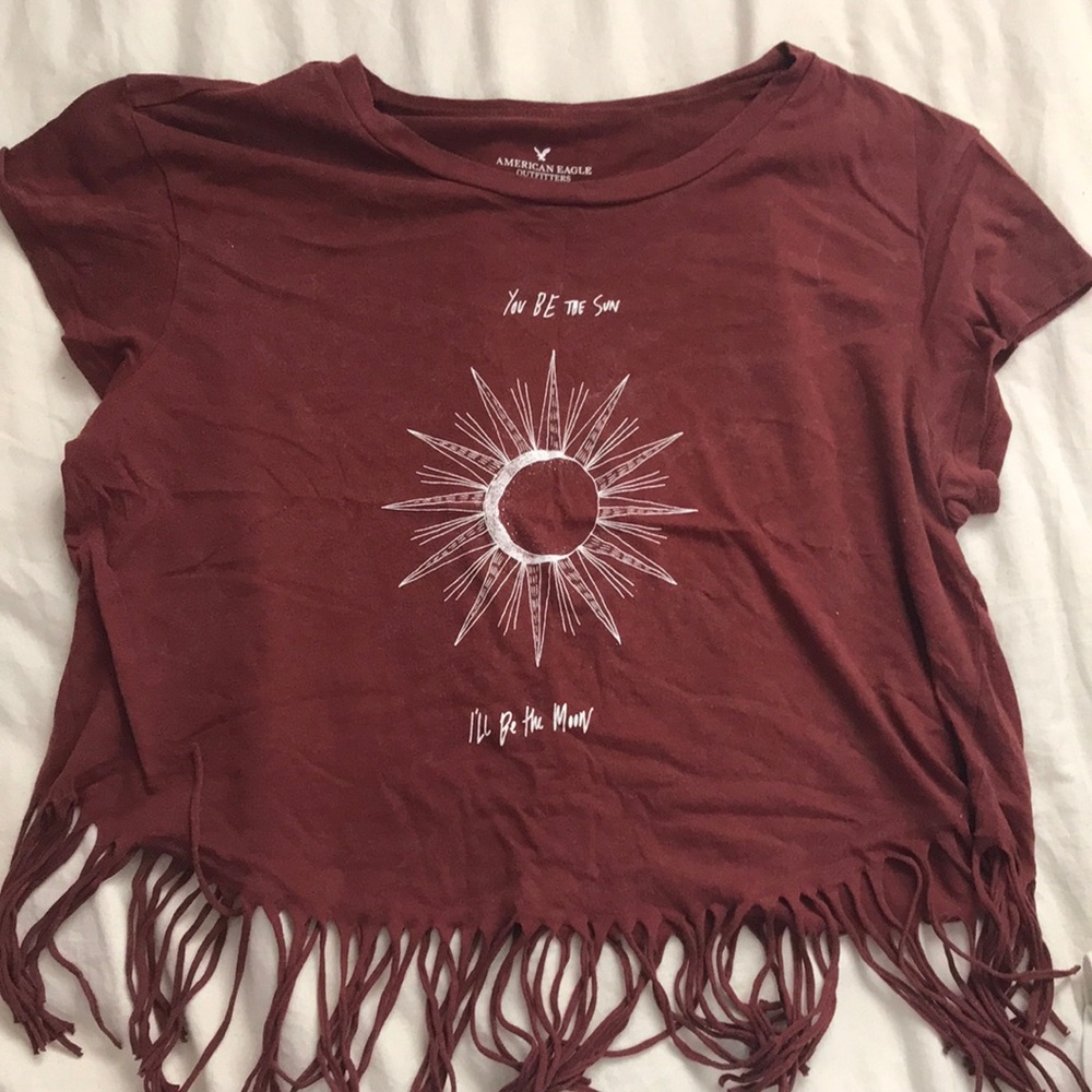 AE tassled crop top